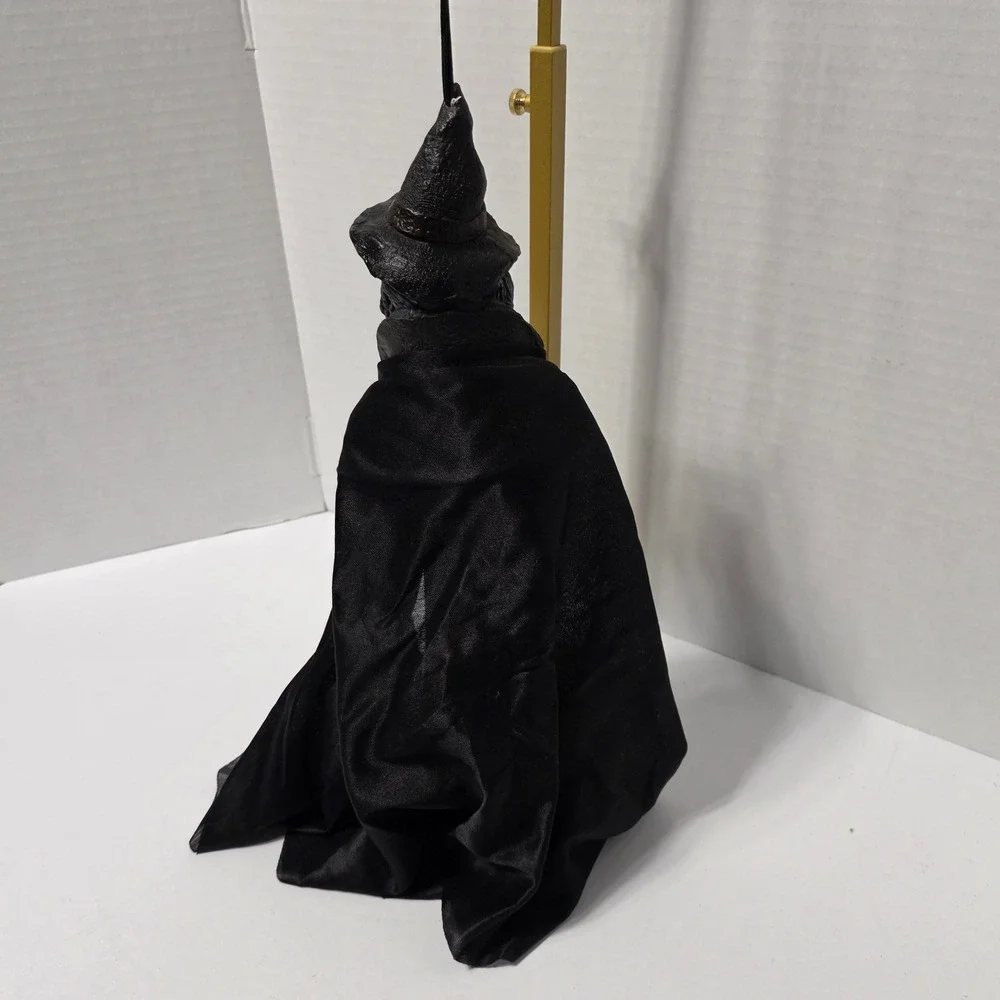 Hanging Green Wicked Witch Halloween Decoration Black Cloak 14 Inch Spooky Decor